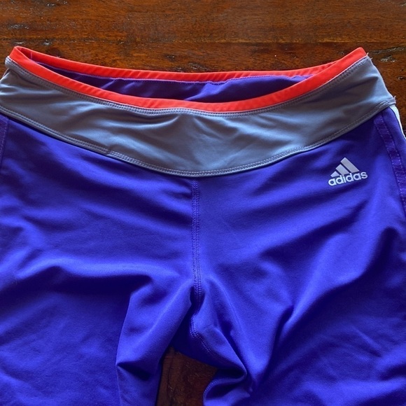 Adidas AKTIV Against Cancer Running Capri in Purple and Gray Size M - Picture 1 of 4